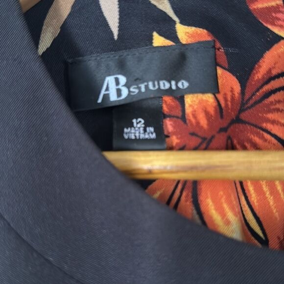 AB Studio Tropical Floral Sleeveless Shift Dress Size 12 Vibrant‎ Summer - Picture 7 of 8